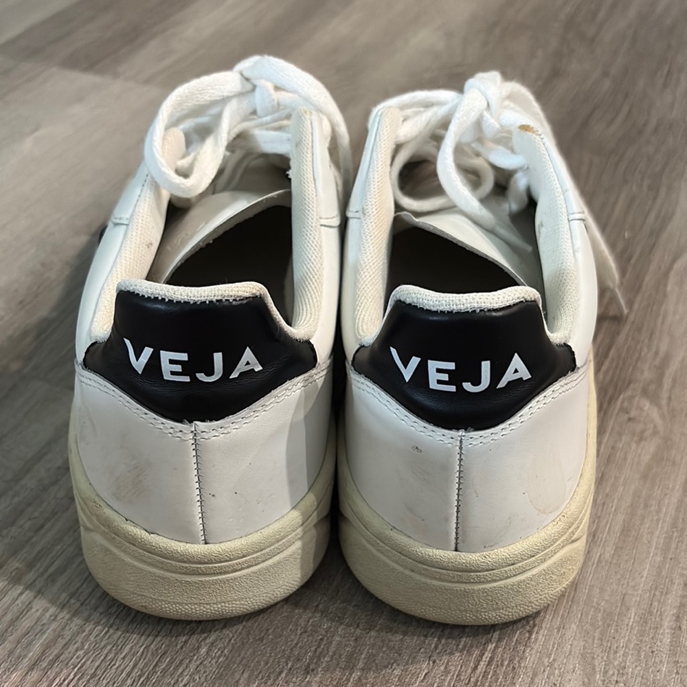 Veja White and Black Casual Sneakers - Picture 7 of 12
